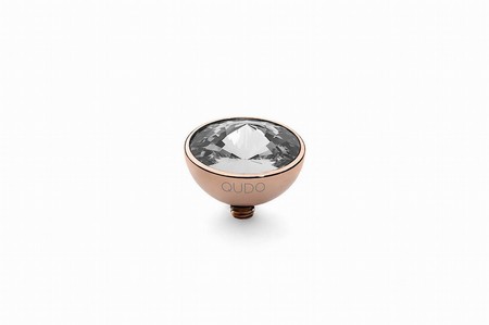 Qudo Rose Gold Topper Bottone 11.5mm - Crystal